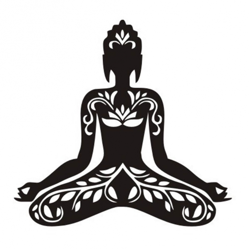 Sticker Bouddha Lotus Namaste Stickers Muraux