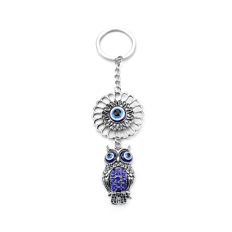 Porte Clés Talisman Hibou et Soleil - Porte Clés porte bonheur