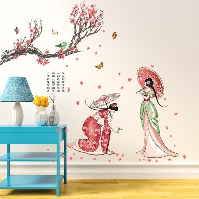 Sticker Cerisier en fleurs - stickers arbre & stickers muraux 