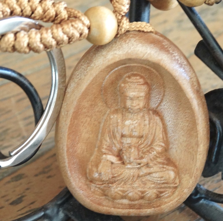 Porte clés bouddha, cadeau spirituel, méditation, zen, tête de