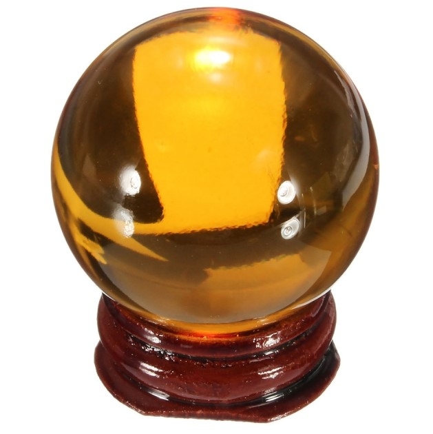 Boule de Cristal orange 40mm 