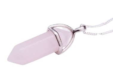 Collier Pendentif Prisme Chakra en Quartz rose - Colliers