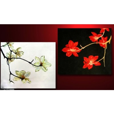 Peinture à l'huile Fleurs d’orchidée