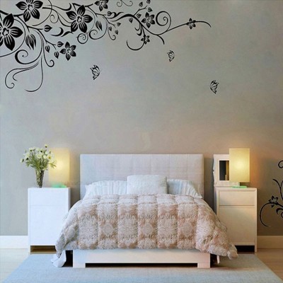 Sticker Fleurs de Vigne et Papillons