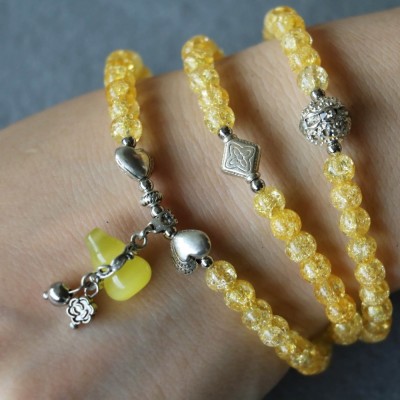 Bracelet Wu Lou en Cristal jaune