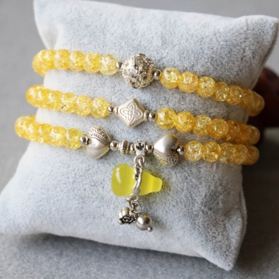 Bracelet Wu Lou en Cristal jaune