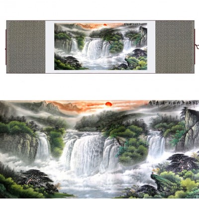 Kakemono Cascade au Soleil Levant