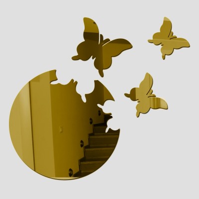 Sticker Miroirs dorés Envolée de Papillons
