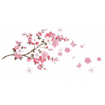 Sticker Branche de Cerisier rose