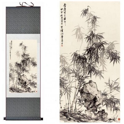 Kakemono Tiges de Bambous beiges