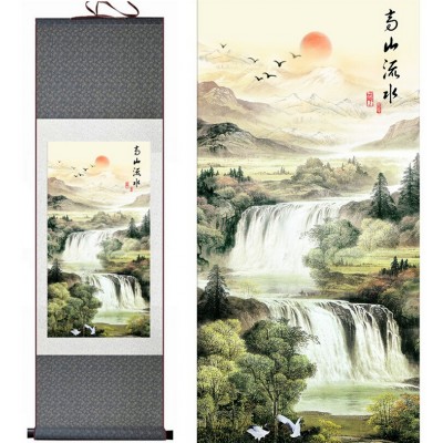 Kakemono Paysage Cascade Pastel