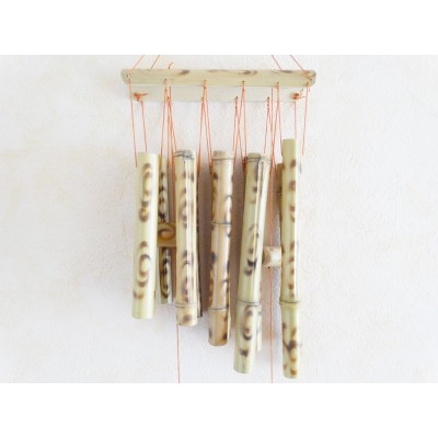 Carillon Bambou beige 10 Branches