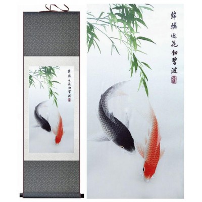 Kakemono Double Poissons Carpes