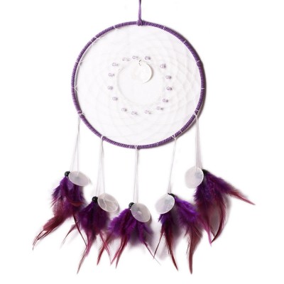 Grand Attrape Rêves Coquillages Violets