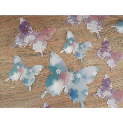 Stickers 12 Papillons du Printemps 3D