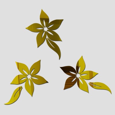 Sticker Miroirs Fleurs de Campanules dorées