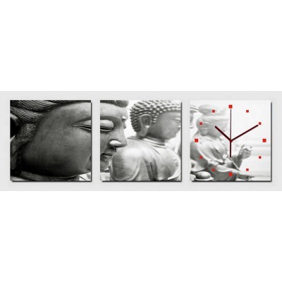 Horloge Murale Bouddhas de la Prière