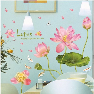 Sticker Fleurs de Lotus rose du Bonheur