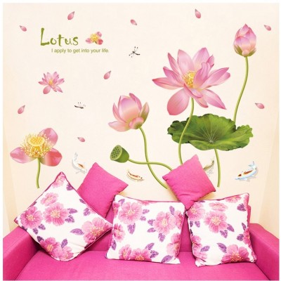 Sticker Fleurs de Lotus rose du Bonheur