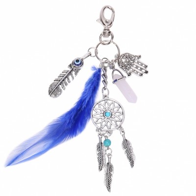 Porte Clés Talisman Prisme en Opaline