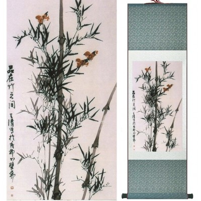 Kakemono Bambous aux Moineaux
