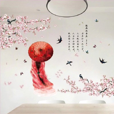 Sticker Fleurs de Cerisier Costume Hanfu