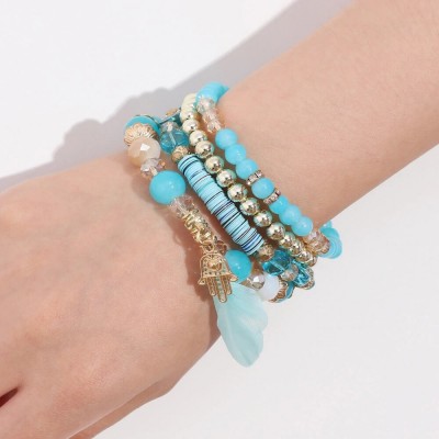Bracelet Talisman Perles bleues