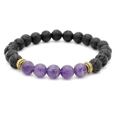 Bracelet 7ème Chakra Améthyste