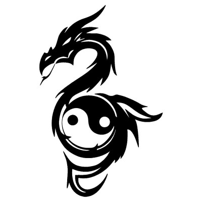 Sticker Dragon Yin Yang