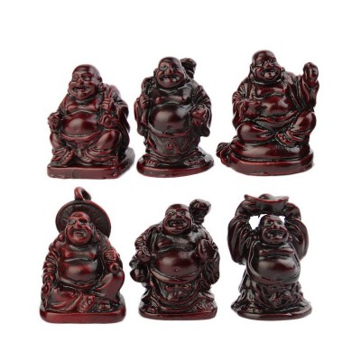 Lachineuse - Statuette Bouddhas Rieurs d'Abondance - Statue Petit Bouddha  Bronze 5cm - Décoration Feng Shui - Objet Déco Zen Chinoise pour Intérieur