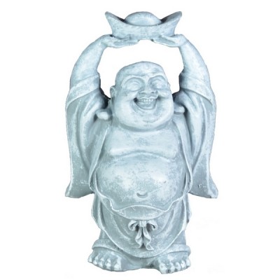 Statue Bouddha Rieur blanc