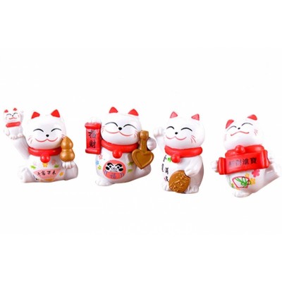 Les 4 Chats Maneki Neko de la Fortune