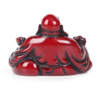 Statue Bouddha Rieur rouge