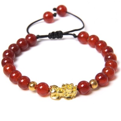 Bracelet Pi Yao Protecteur en Agate rouge