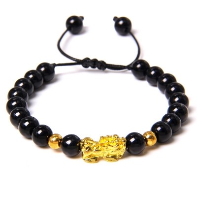 Bracelet Pi Yao Protecteur en Obsidienne noire