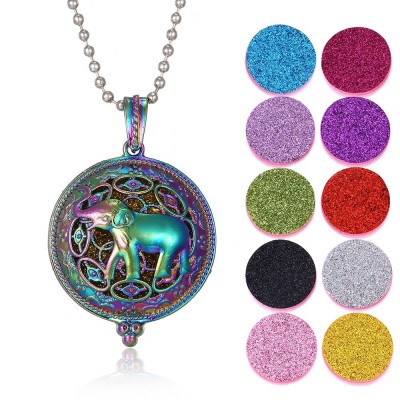 Collier Pendentif Aromathérapie Eléphant Sacré