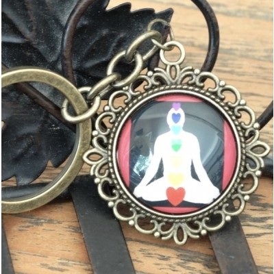 Porte Clés Bouddha des 7 Chakras