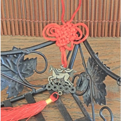Suspension Cheval au Galop Argenté