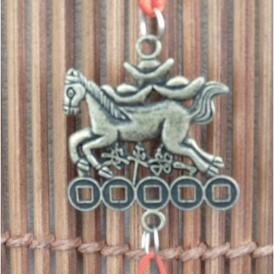 Suspension Cheval au Galop Argenté