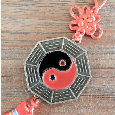 Suspension Miroir Plat Bagua Yin Yang