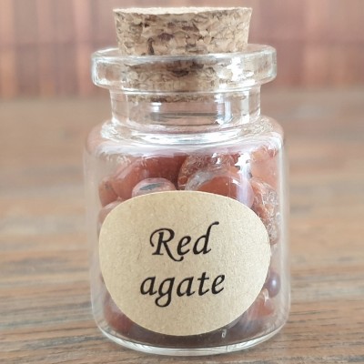 Bouteille Pierres Roulées Agate rouge