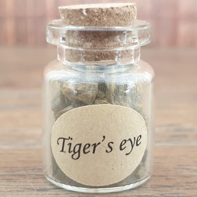  Bouteille Pierres Brutes Oeil de Tigre marron