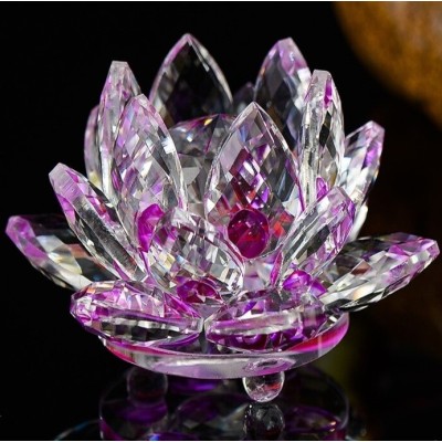 Grande Fleur de Lotus en Cristal violet