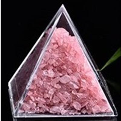 Pyramide Cailloux de Quartz rose 60mm