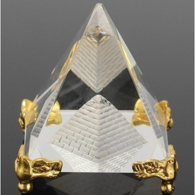 Double Pyramide de Cristal blanc 45mm