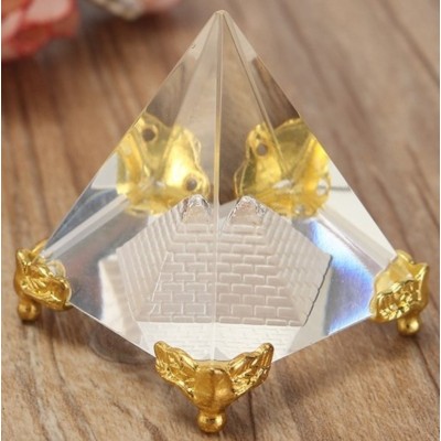 Double Pyramide de Cristal blanc 45mm