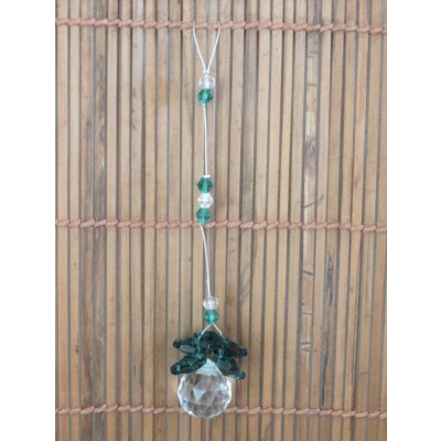 Suspension Cristal Solaire 20mm Cascade vert