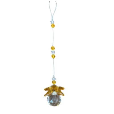 Suspension Cristal Solaire 20mm Cascade jaune