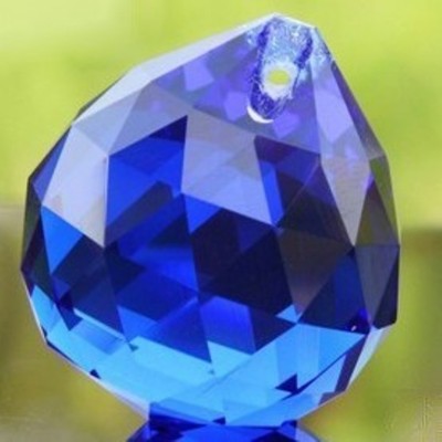 Cristal à Facettes bleu 30mm