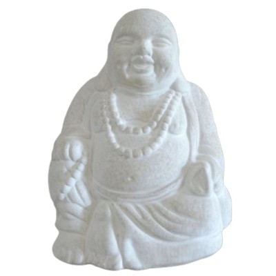 Statue Bouddha Riant blanc